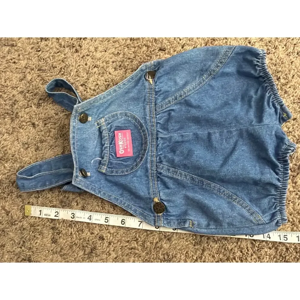 Vintage Osh Kosh B'Gosh Denim Bubble Romper Size 12 Months USA